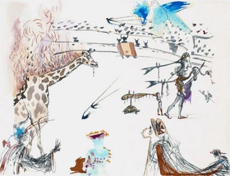 Гравюра Dali - La Girafe en Feu (The Burning Giraffe)