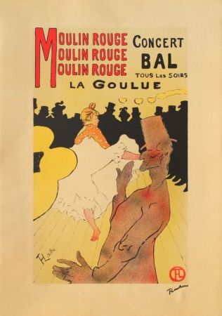 Литография Toulouse-Lautrec - La Goulue au Moulin Rouge