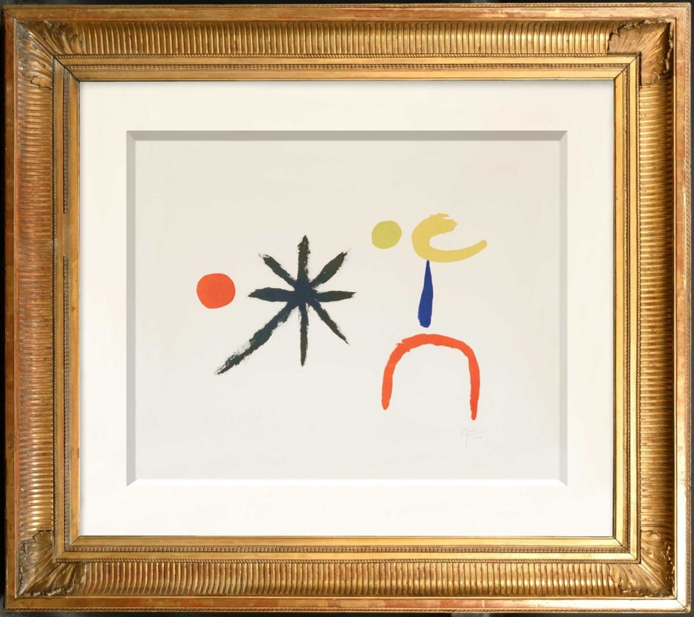 Литография Miró - La Jeune Fille au Clair de Lune