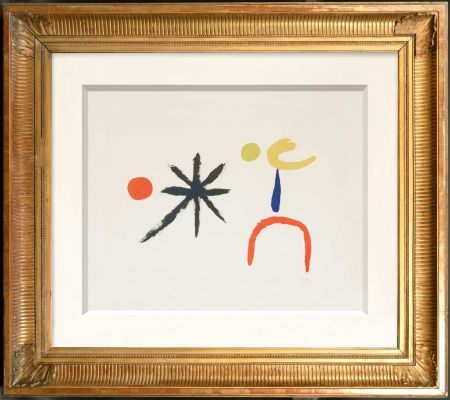 Литография Miró - La Jeune Fille au Clair de Lune