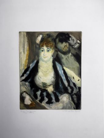 Акватинта Renoir - LA LOGE (d'après Pierre-Auguste Renoir, gravé par Jacques Villon) 