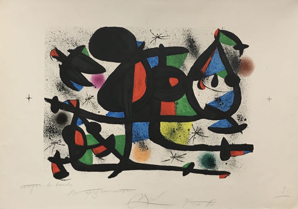 Литография Miró - La Luge des Amants II (Unique BAT)