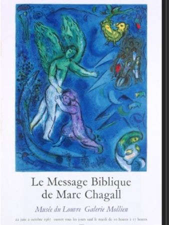 Литография Chagall - LA LUTTE DE JACOB ET DE L ANGE
