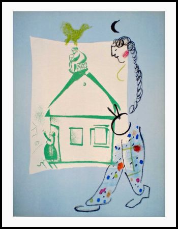 Литография Chagall - LA MAISON DE MON VILLAGE