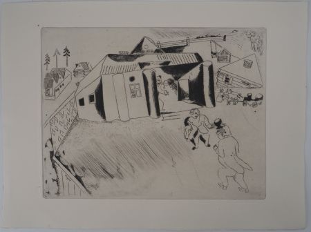 Гравюра Chagall - La maison de Sobakévitch