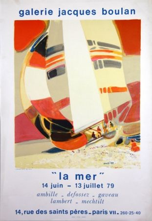 Литография Ambille - La Mer  Galerie Jacques Boulan