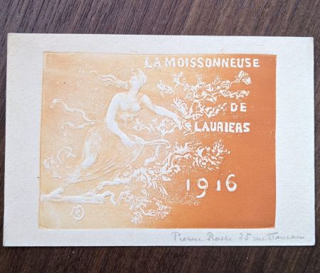 Нет Никаких Технических Roche - La moissonneuse de lauriers (greeting card for 1916)