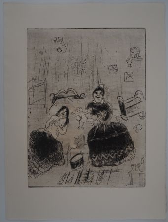 Гравюра Chagall - La naissance de Tchitchikov