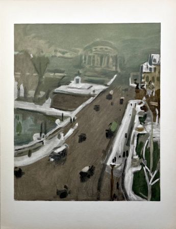 Трафарет Marquet - LA NEIGE SUR PARIS. Le Pont Neuf sous la neige (1939) (1959).