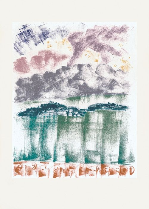 Литография Masson - La nuit à Bellagio (Voyage à Venise)