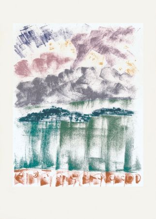 Литография Masson - La nuit à Bellagio (Voyage à Venise)