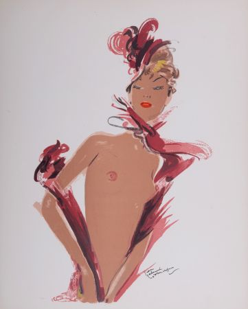 Литография Domergue - La Parisienne : Arlette, 1956