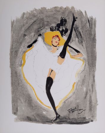 Литография Domergue - La Parisienne : French Cancan, 1956