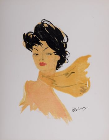 Литография Domergue - La Parisienne : Gigi, 1956