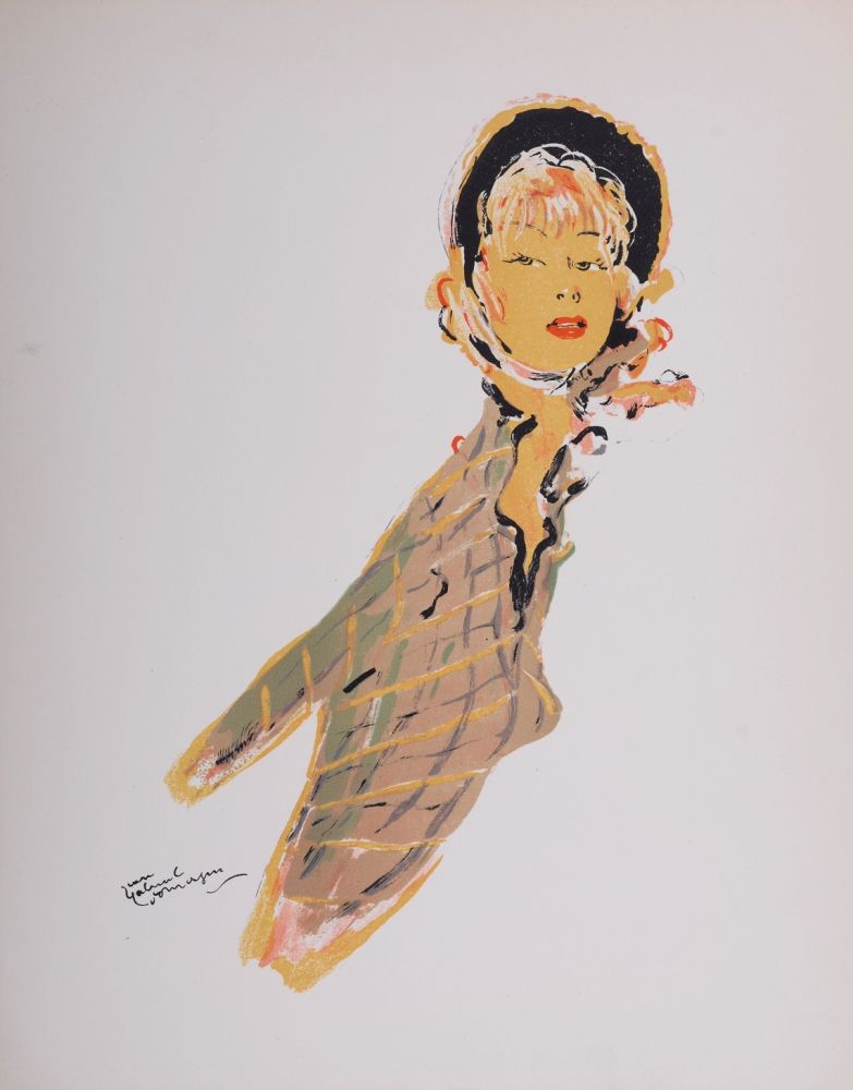 Литография Domergue - La Parisienne : Guillaumette, 1956