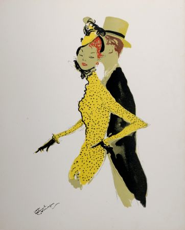 Литография Domergue - La Parisienne : La belle Hélène, 1956