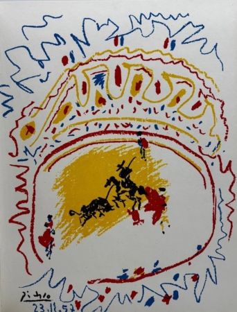 Литография Picasso - La petite Corrida 1957