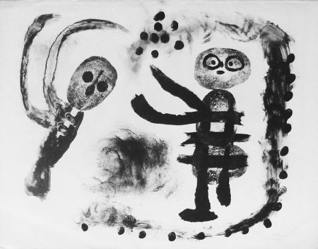 Литография Miró - La petite fille au bois