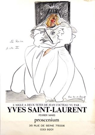 Гашение Saint Laurent - La Reine L'aigle à deux Têtes de Jean Cocteau