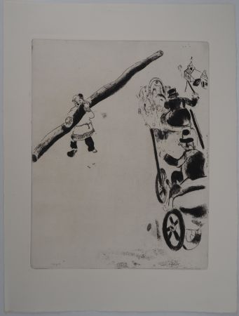 Гравюра Chagall - La rencontre d'un paysan