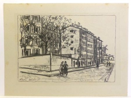 Литография Utrillo - La Rue d’Orchampt