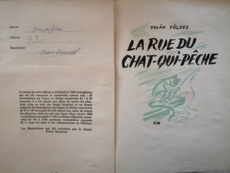 Иллюстрированная Книга Masereel - La Rue du Chat-qui-pêche 