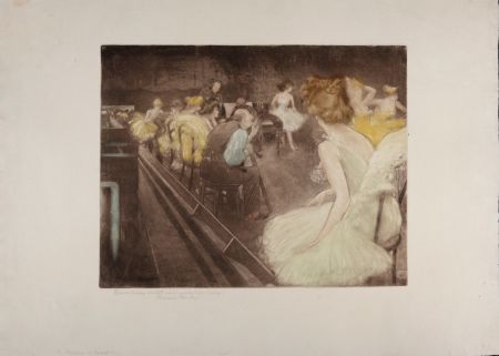 Офорт И Аквитанта Ranft - La répétition de ballet, c. 1900