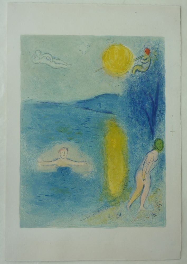 Литография Chagall - La saison d' été  (Daphnis et Cloé)
