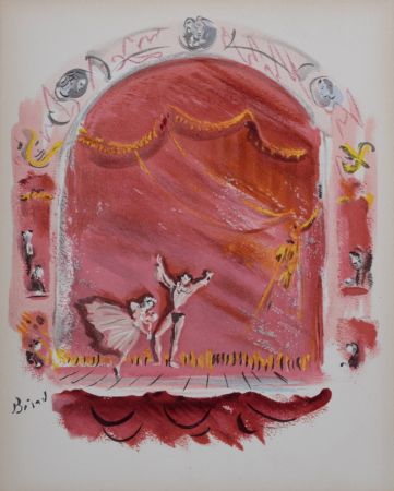 Литография Berard - La Scène de Ballet