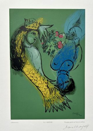 Гравюра На Дереве Chagall - La Sirene