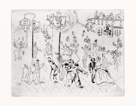 Офорт Chagall - La soirée chez le gouverneur