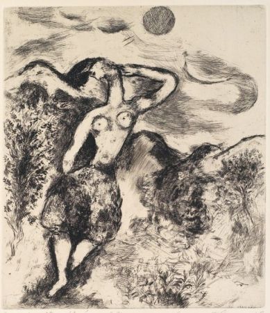 Офорт И Аквитанта Chagall - La souris métamorphosée en fille