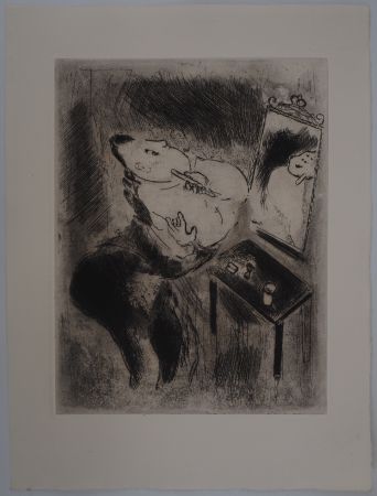 Гравюра Chagall - La toilette (Tchitchikov se rase)