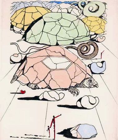 Гравюра Dali - La Tortue (The Turtle)