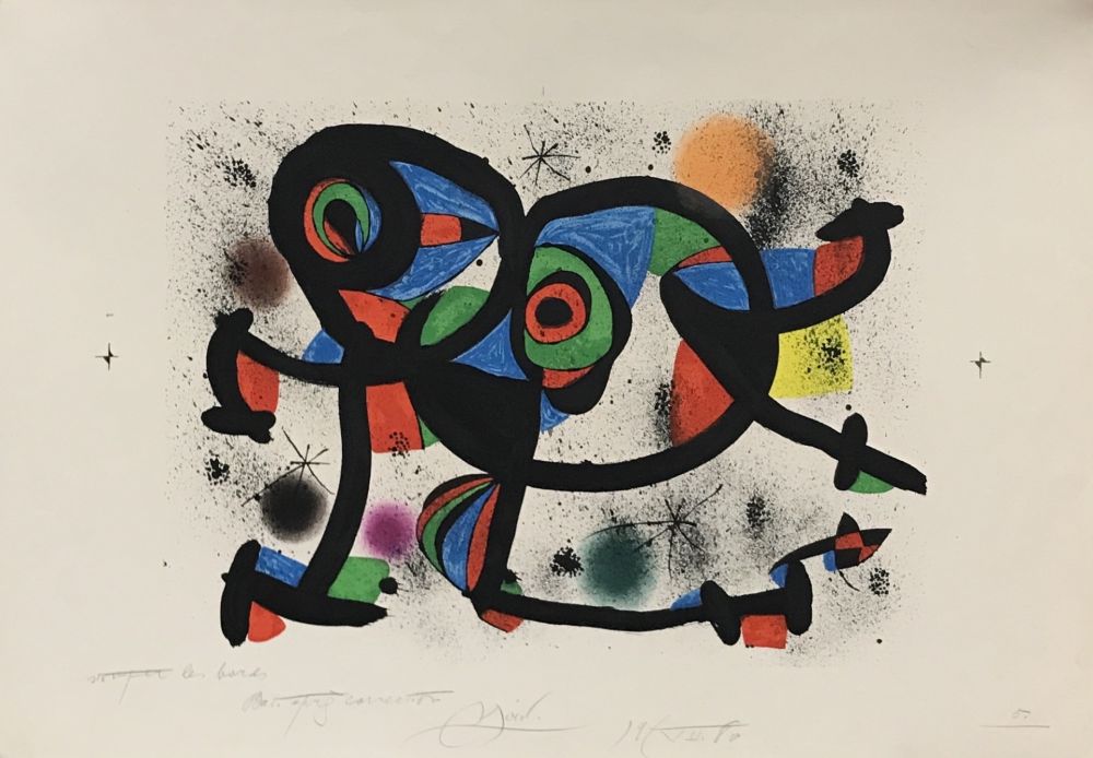 Литография Miró - La Triple Roue I