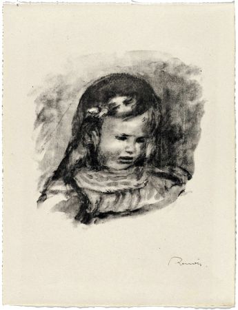 Литография Renoir - La Tête baissée