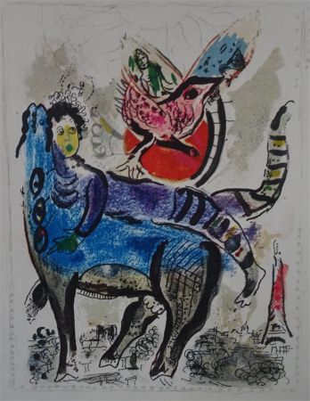 Литография Chagall - La Vache bleue