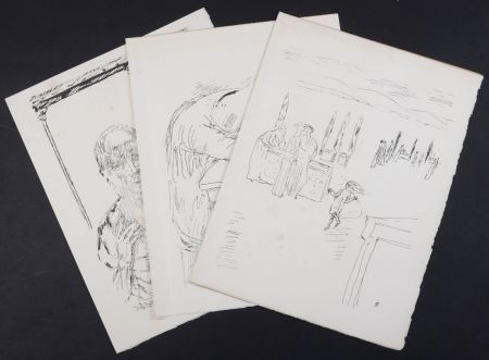Литография Bonnard - La vie de Sainte Monique #11, 1930 - Set of 3 lithographs