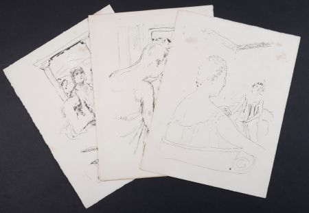 Литография Bonnard - La vie de Sainte Monique #6, 1930 - Set of 3 lithographs