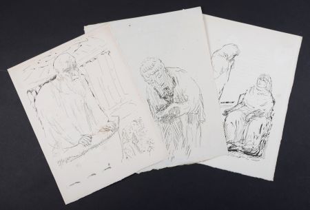 Литография Bonnard - La vie de Sainte Monique #7, 1930 - Set of 3 lithographs