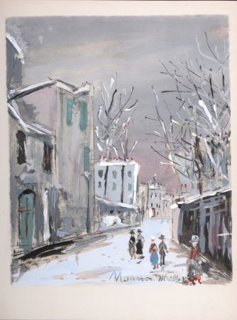 Трафарет Utrillo - La vieille Rue Saint-Vincent, Montmartre, 1950