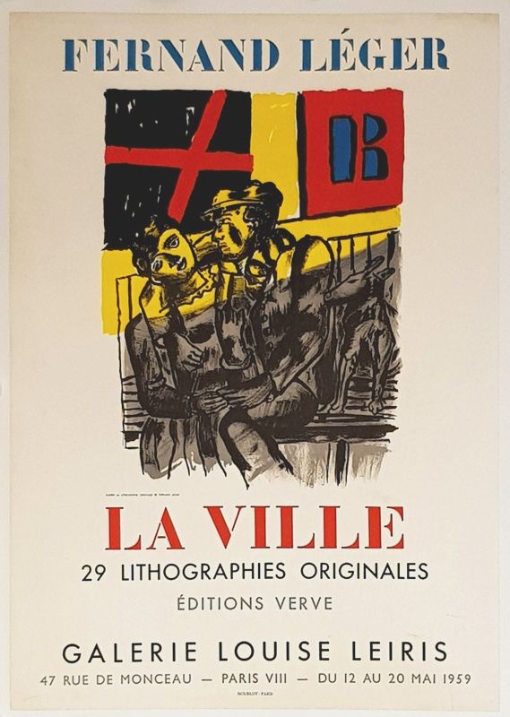 Литография Leger - La Ville  Galerie Louise Lieris