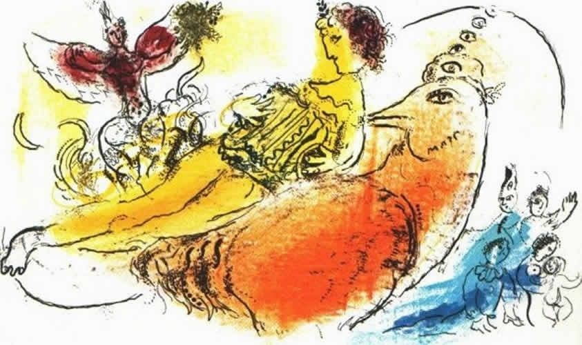 Литография Chagall - L'Accordeoniste