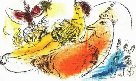 Литография Chagall - L'Accordeoniste