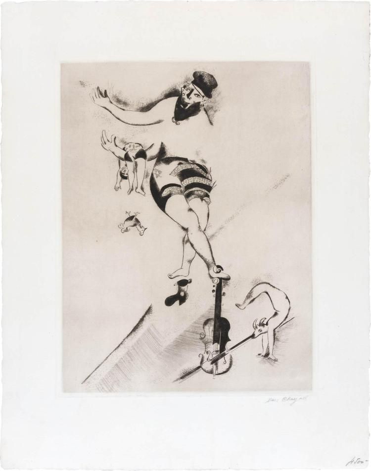 Офорт Chagall - L'acrobate au violon