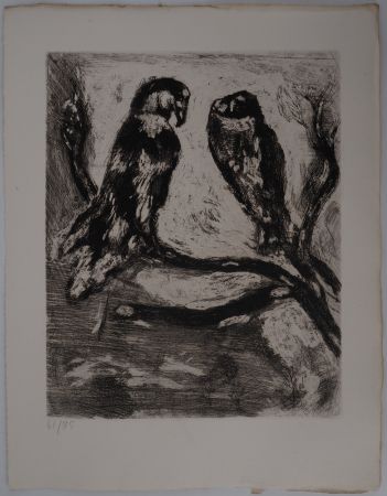 Гравюра Chagall - L'aigle et le hibou