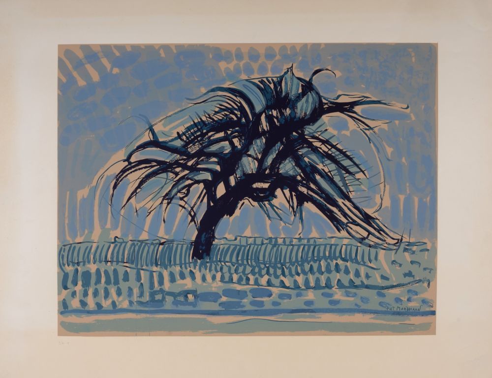 Сериграфия Mondrian - L'arbre bleu, 1911 (1957)