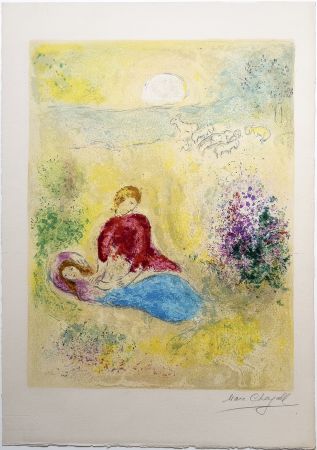 Литография Chagall - L'ARONDELLE (The Little Swallow) de la suite Daphnis & Chloé. 1961.