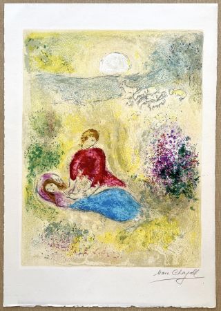 Литография Chagall - L'ARONDELLE (The Little Swallow) de la suite Daphnis & Chloé. 1961.