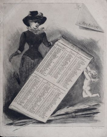 Литография Boutet - L'Art Moderne, 1883